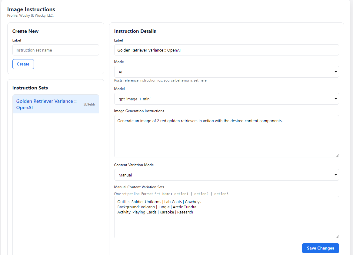 AI image instruction example.